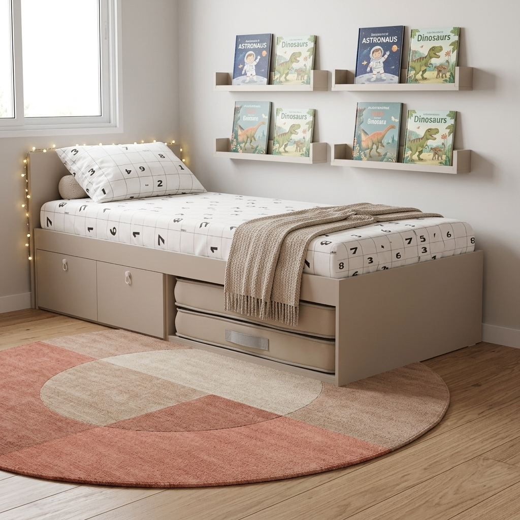 Cama Duas Gavetas e Nicho para Colchonete