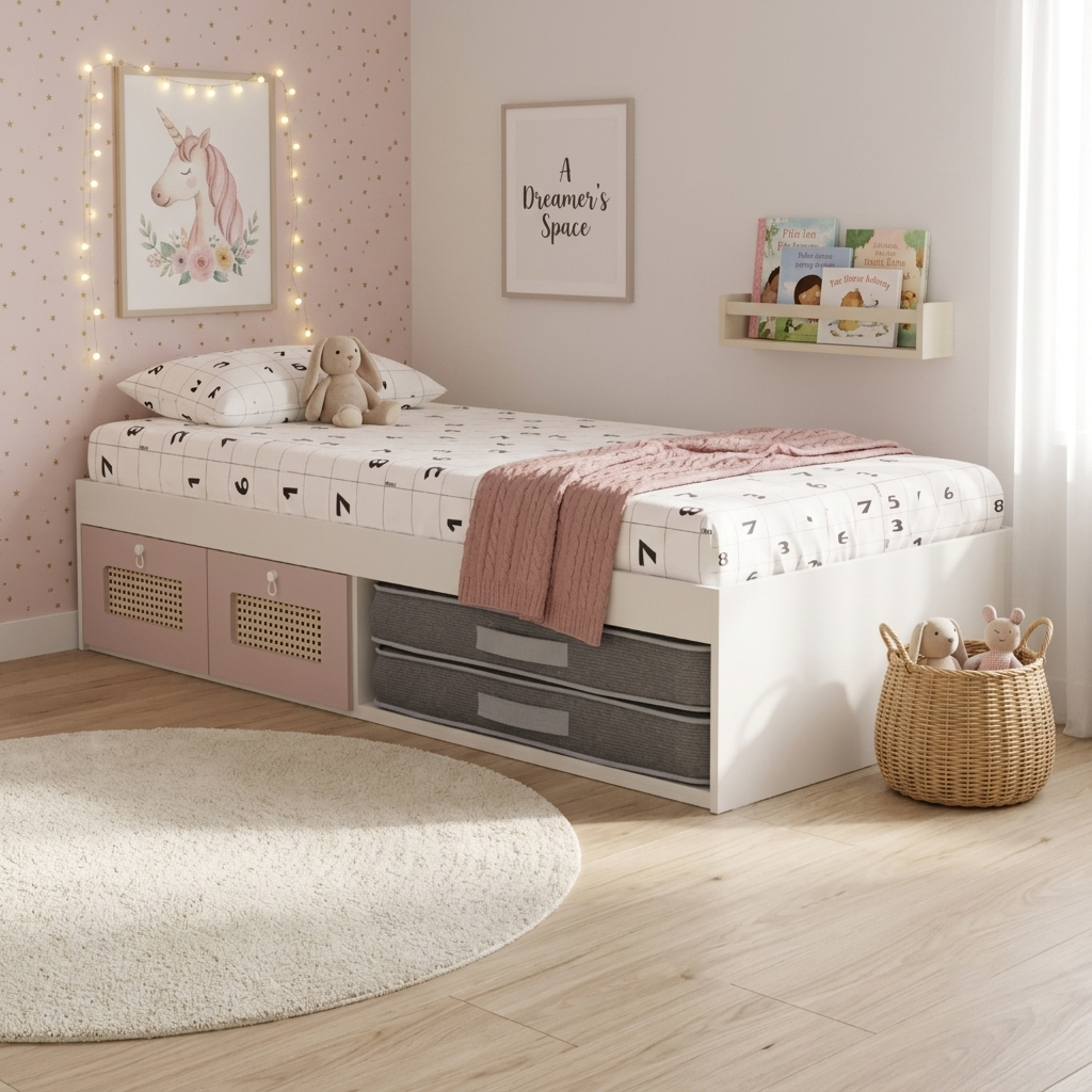 Cama Duas Gavetas e Nicho para Colchonete
