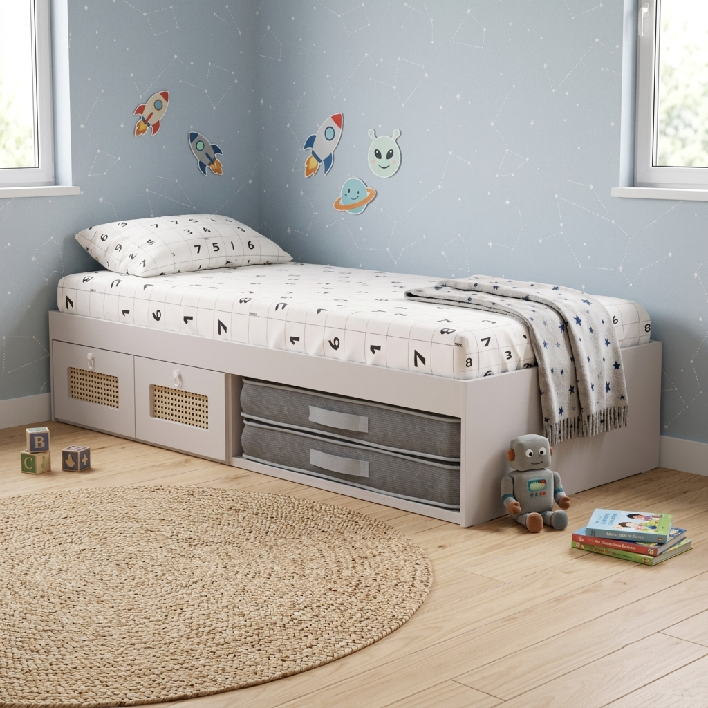 Cama Duas Gavetas e Nicho para Colchonete