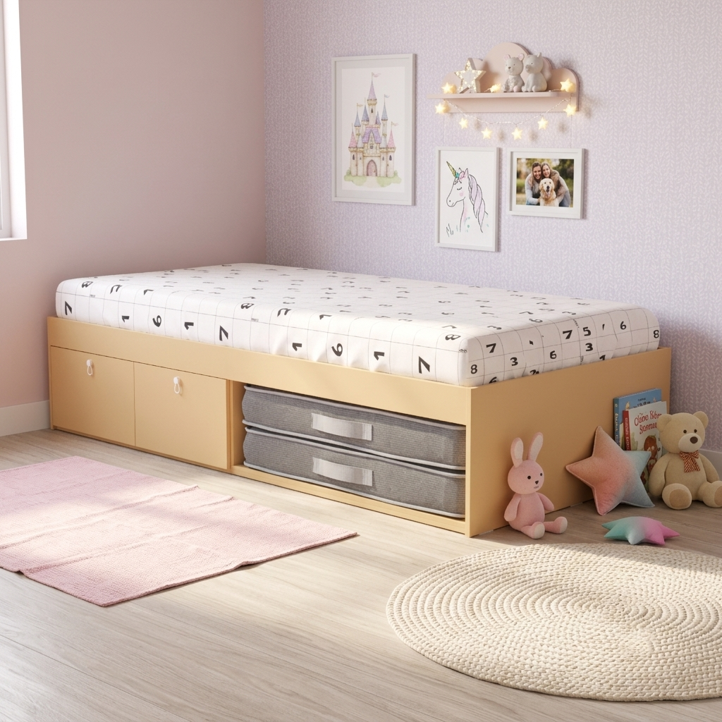 Cama Duas Gavetas e Nicho para Colchonete