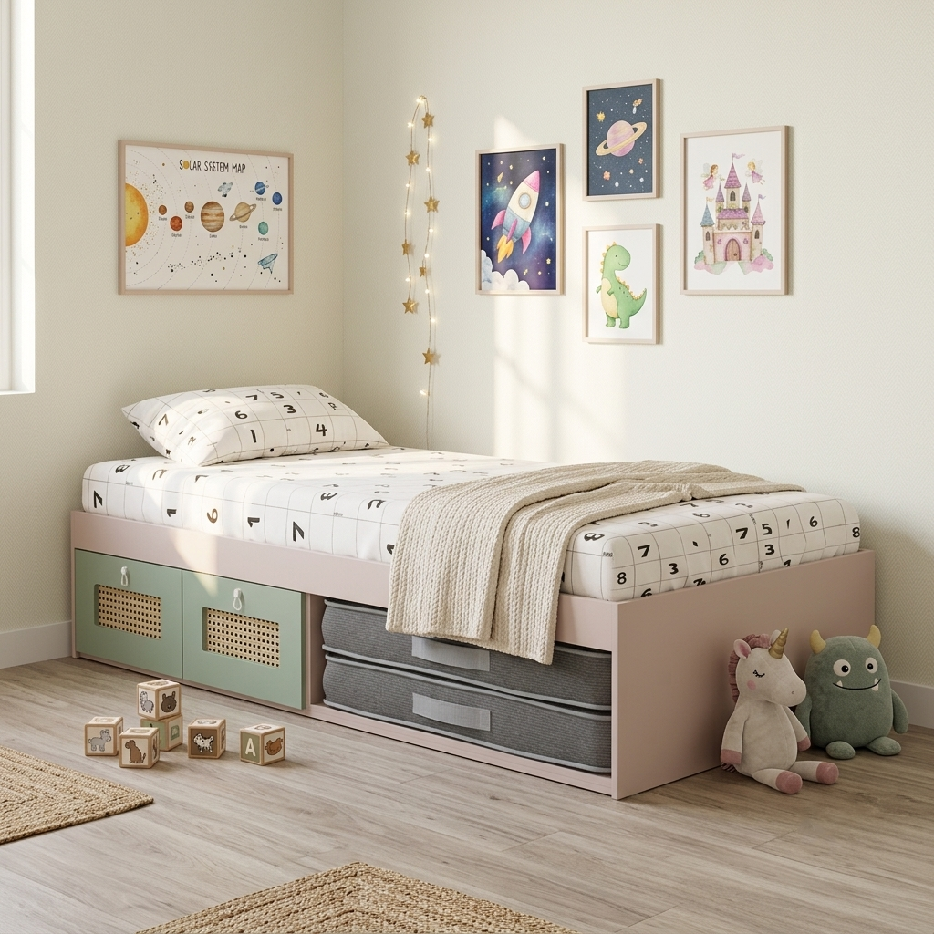 Cama Duas Gavetas e Nicho para Colchonete