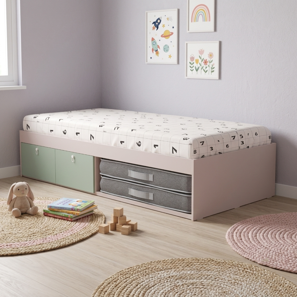 Cama Duas Gavetas e Nicho para Colchonete