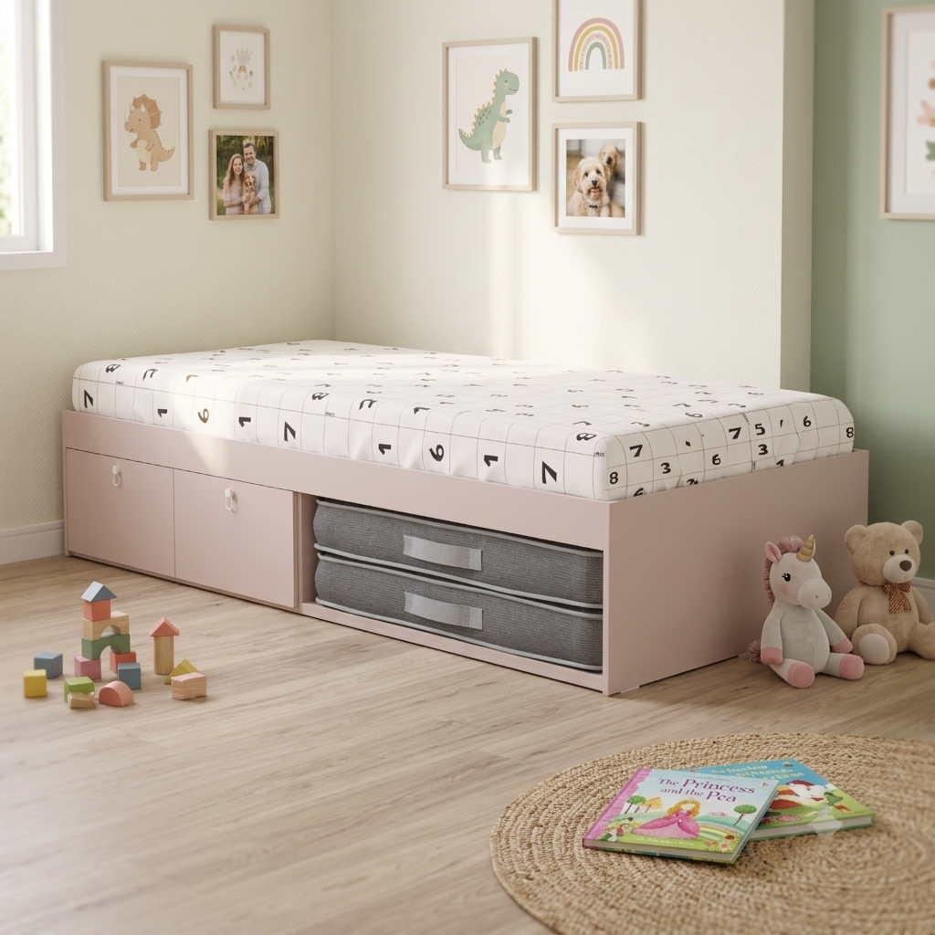 Cama Duas Gavetas e Nicho para Colchonete
