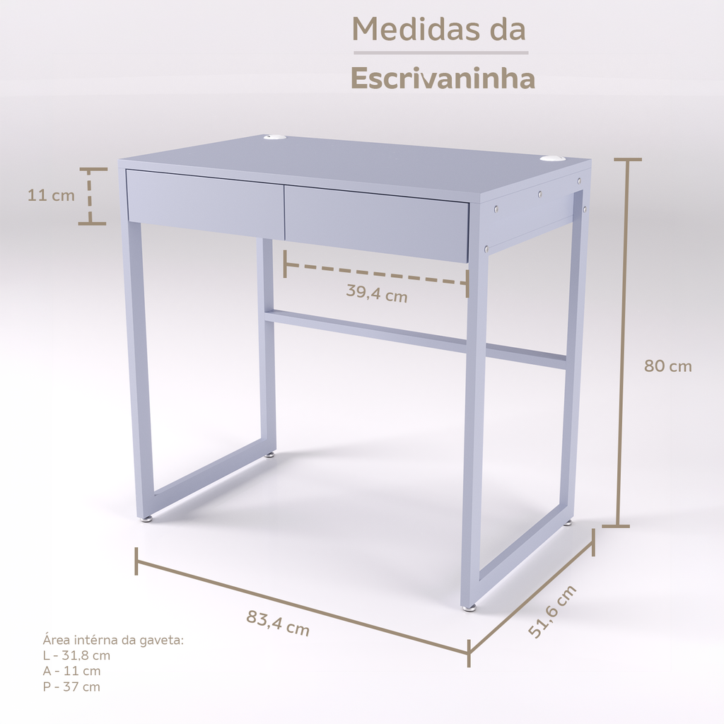 Bicama e escrivaninha fixa