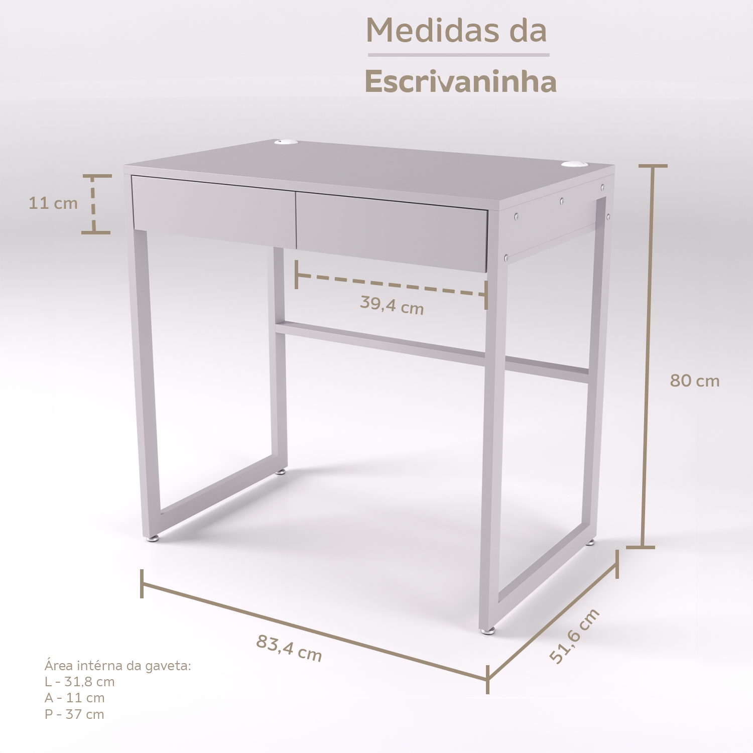 Bicama e escrivaninha fixa