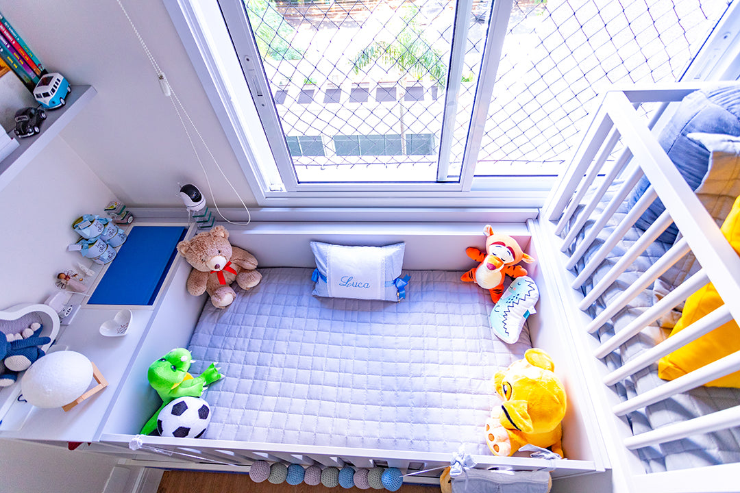 O cantinho do bebê e a cama do irmãozinho