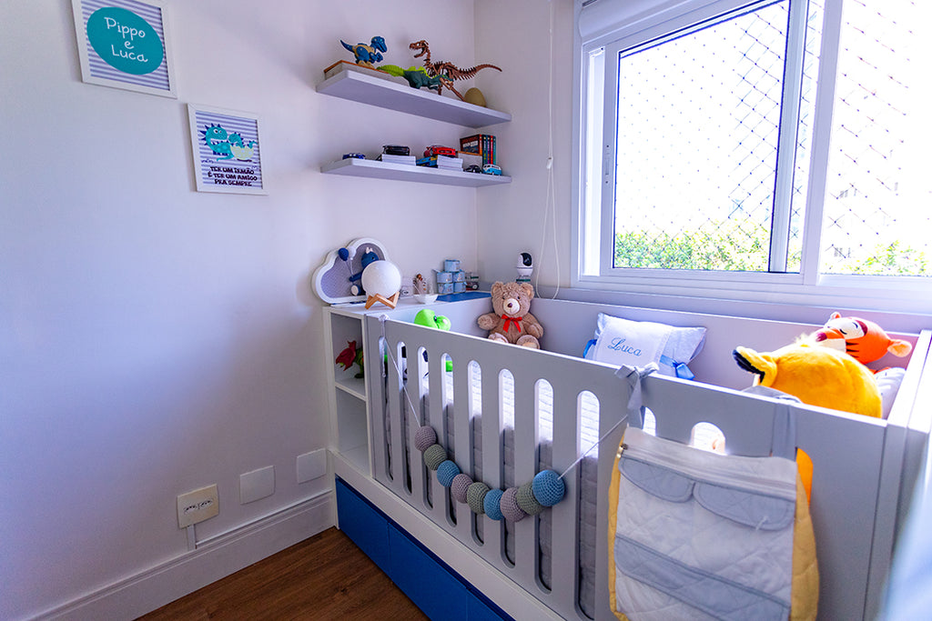 O cantinho do bebê e a cama do irmãozinho