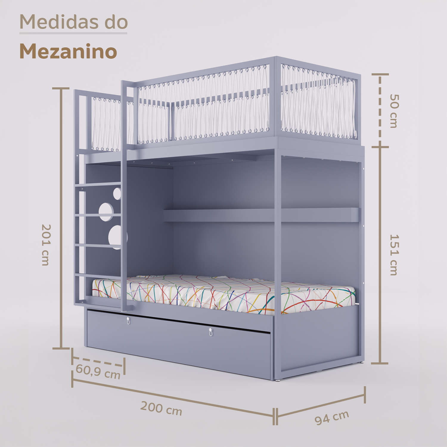 Mezanino com Bicama