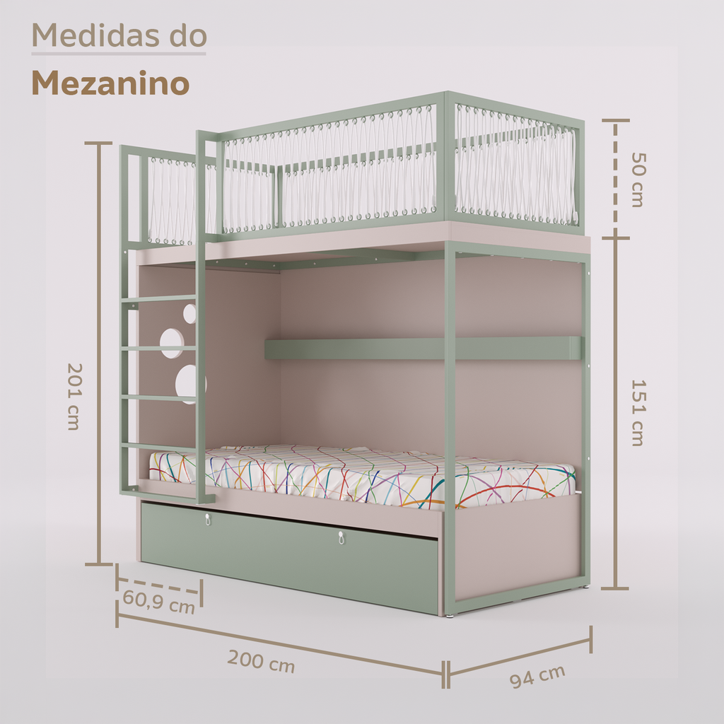 Mezanino com Bicama