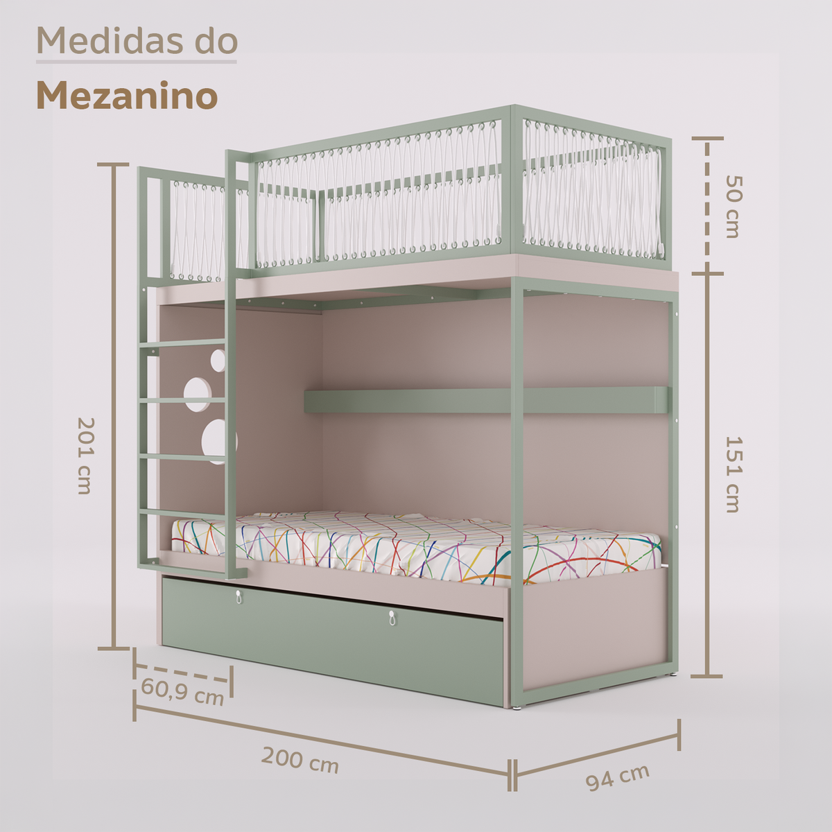 Mezanino com Bicama