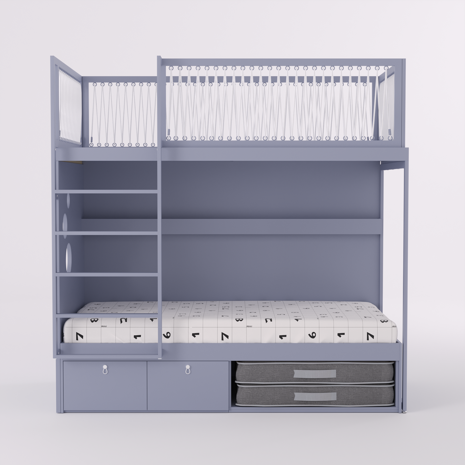 Mezanino com Cama 2 Gavetas e Nicho para Colchonete