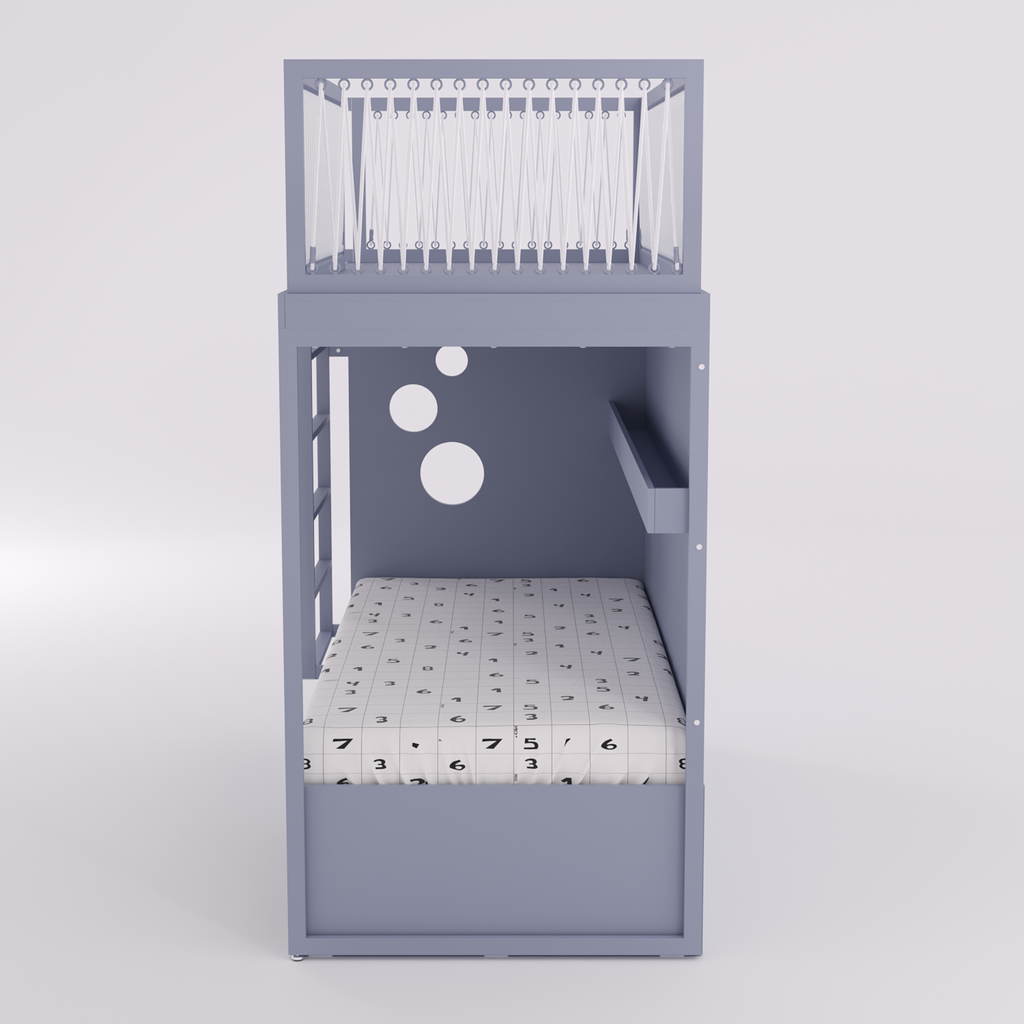 Mezanino com Cama 2 Gavetas e Nicho para Colchonete