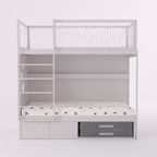 Mezanino com Cama 2 Gavetas e Nicho para Colchonete