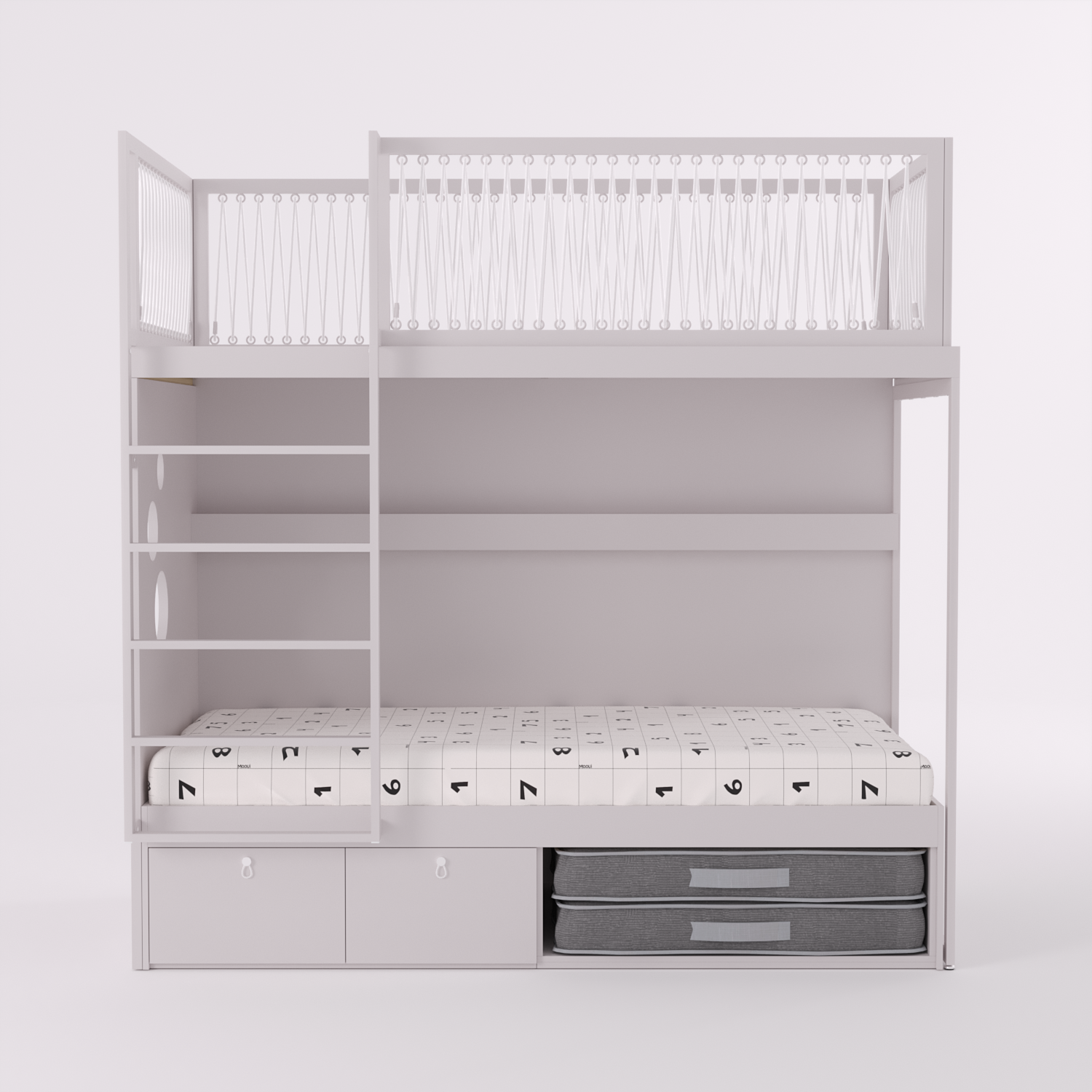 Mezanino com Cama 2 Gavetas e Nicho para Colchonete