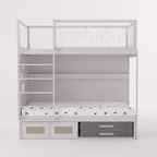 Mezanino com Cama 2 Gavetas e Nicho para Colchonete