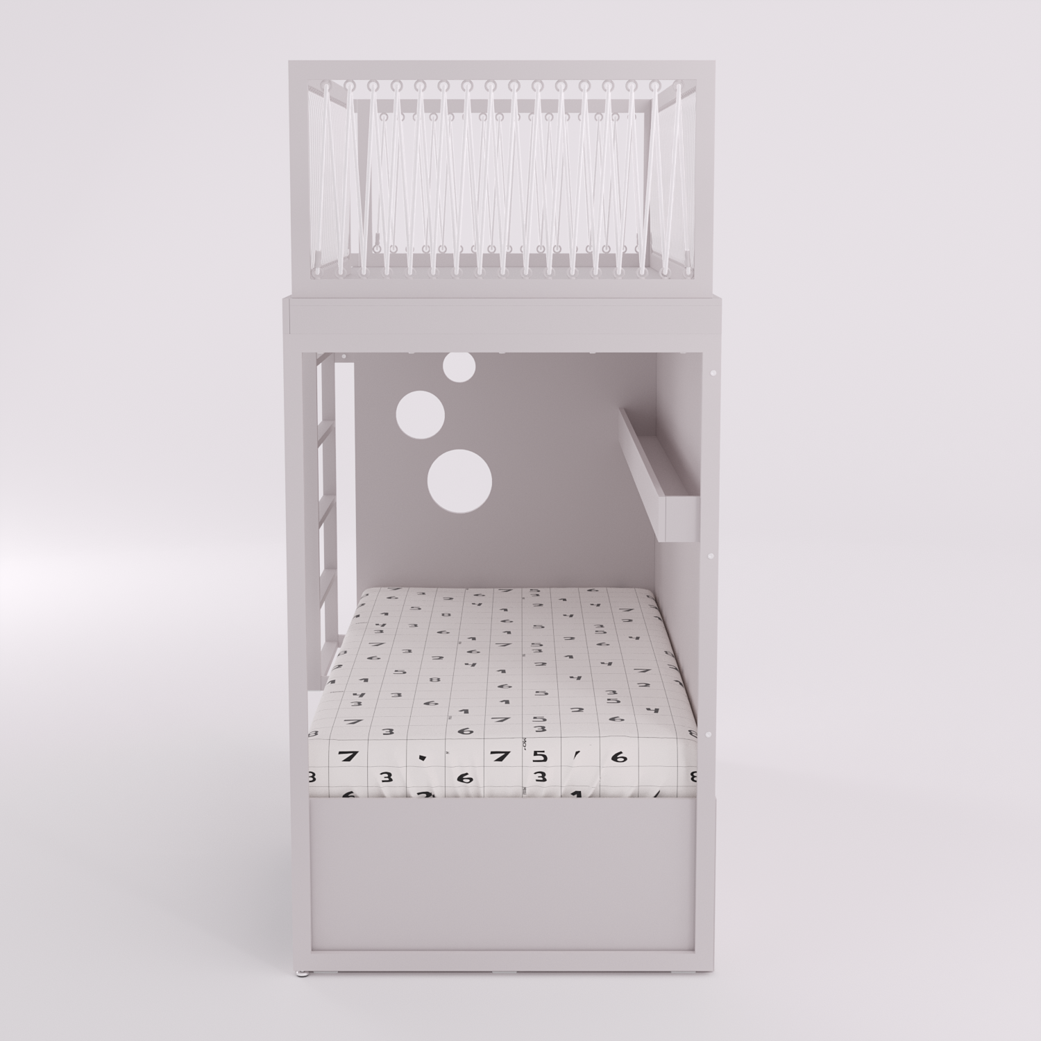 Mezanino com Cama 2 Gavetas e Nicho para Colchonete