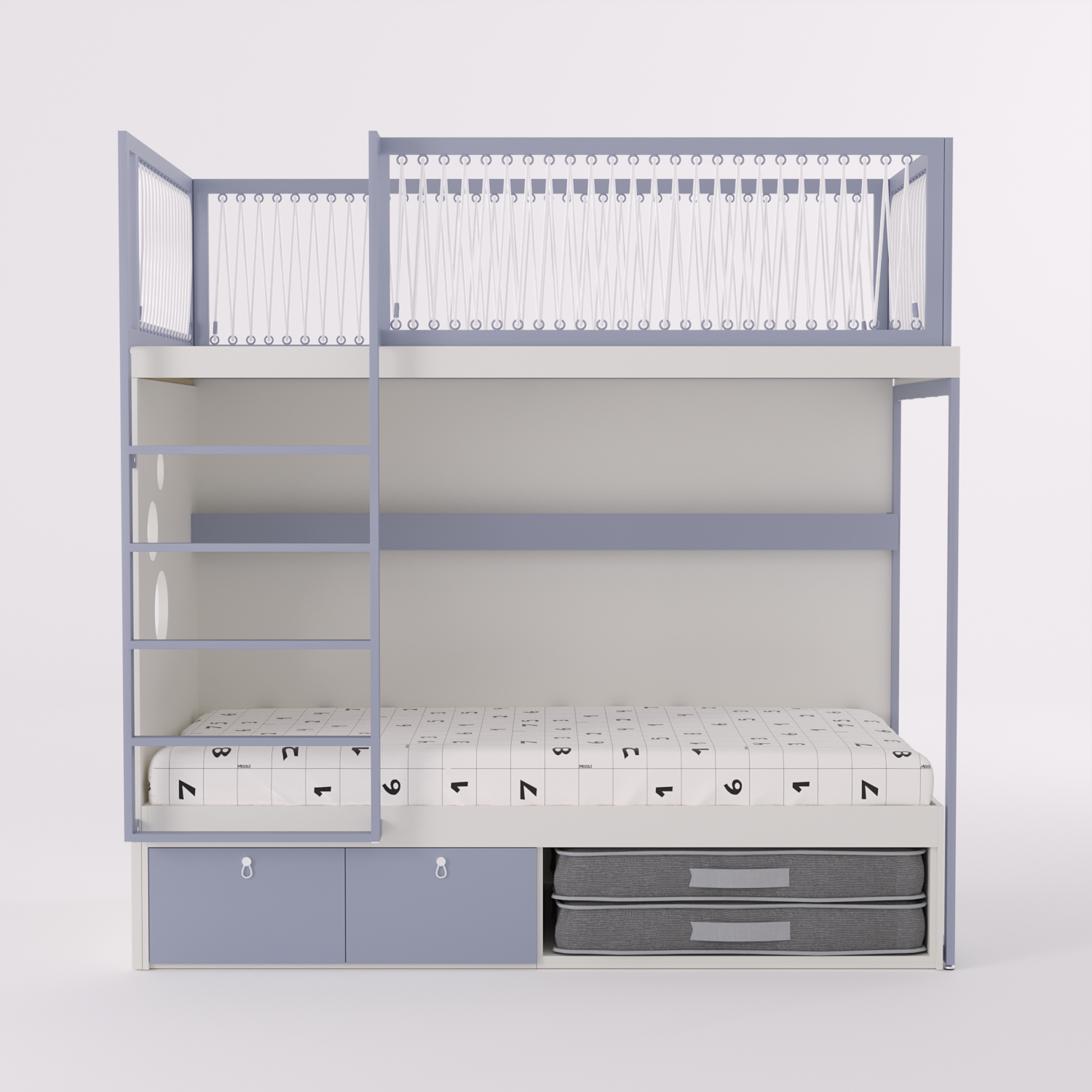 Mezanino com Cama 2 Gavetas e Nicho para Colchonete