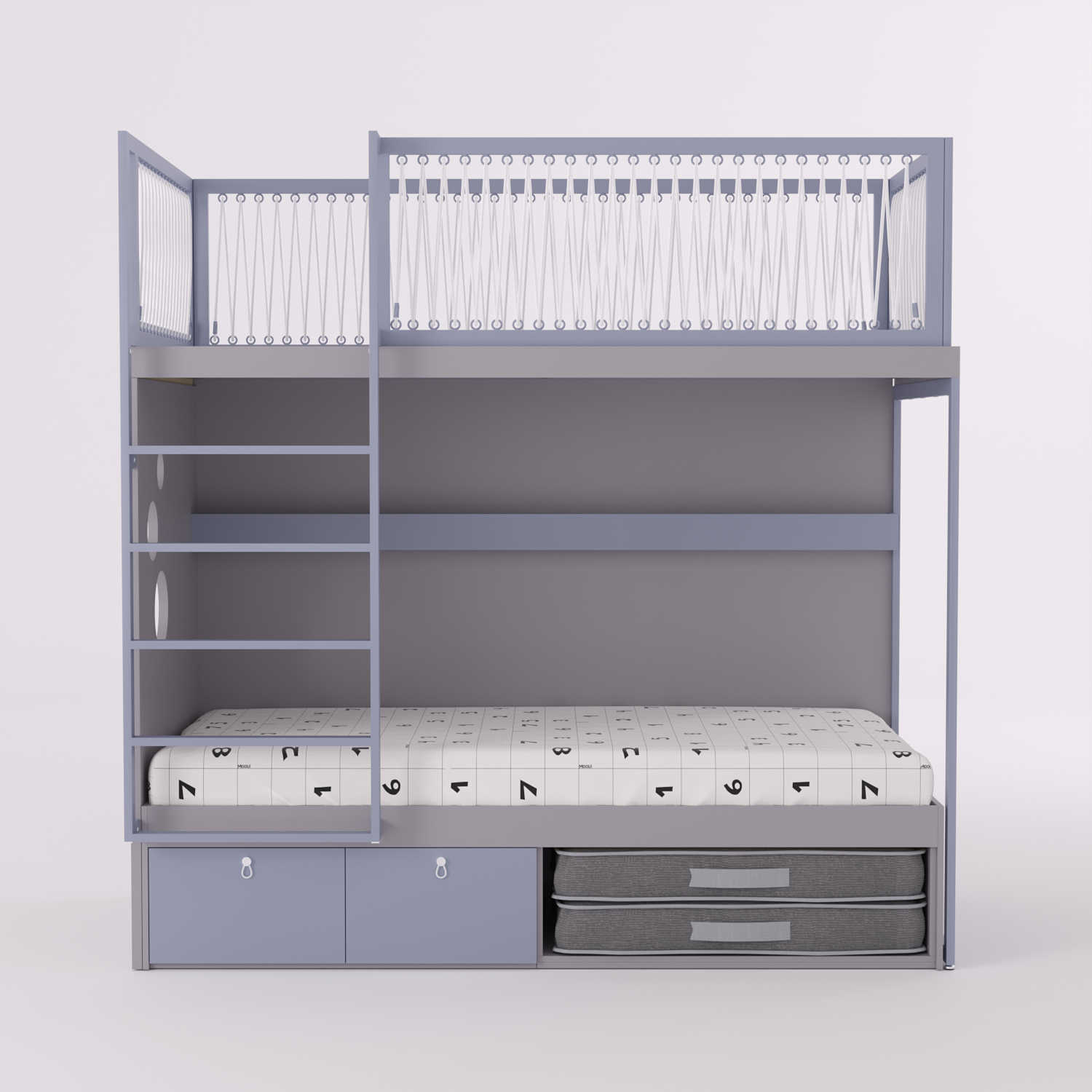 Mezanino com Cama 2 Gavetas e Nicho para Colchonete