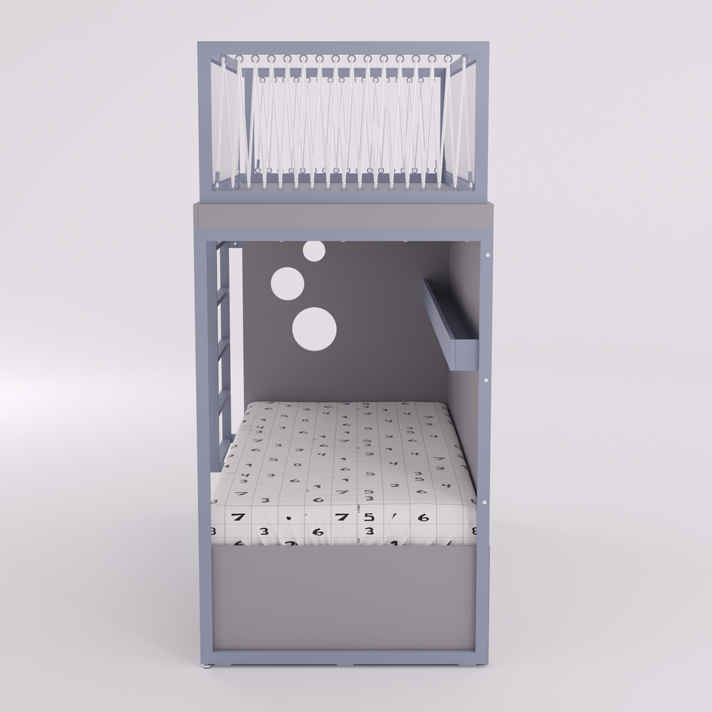 Mezanino com Cama 2 Gavetas e Nicho para Colchonete