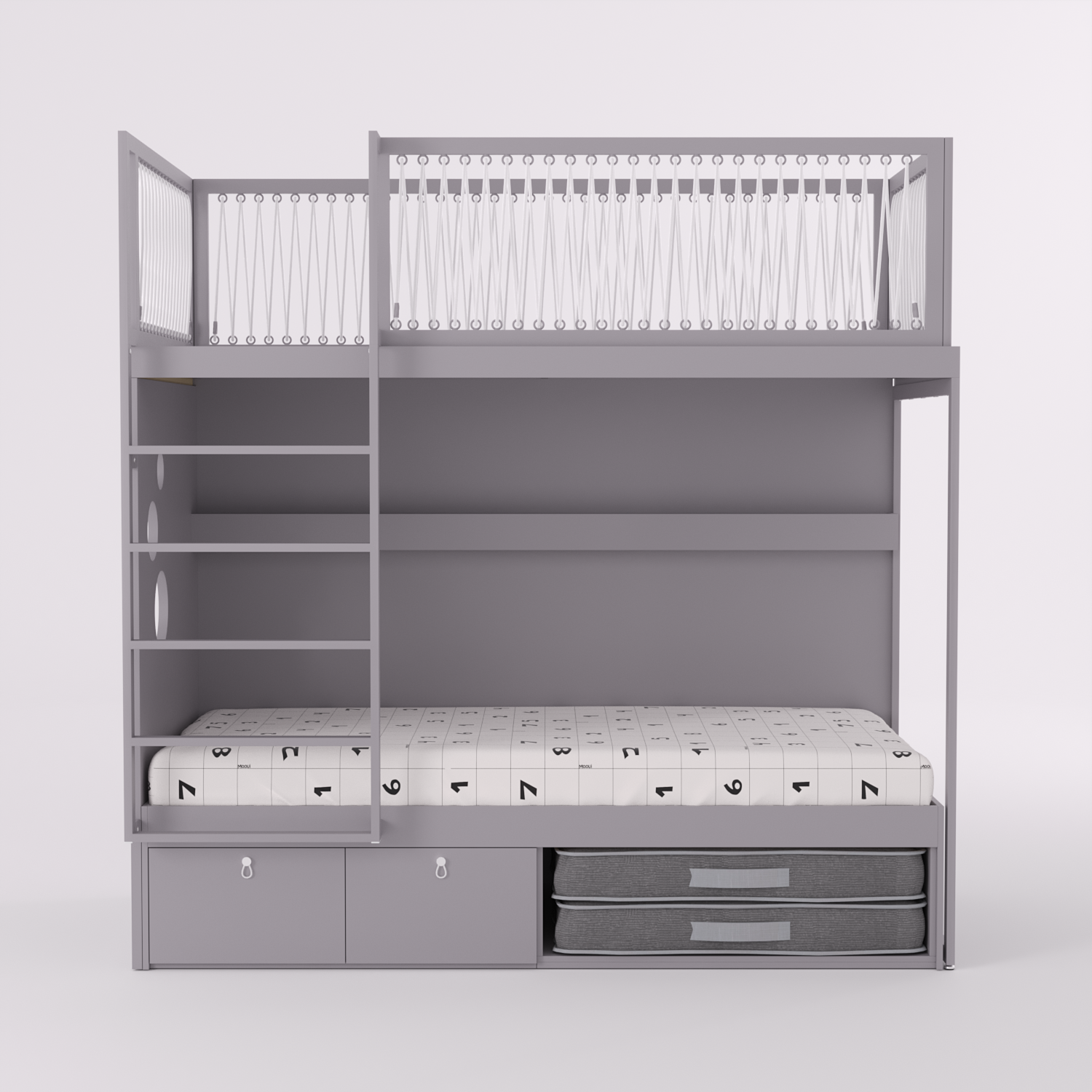 Mezanino com Cama 2 Gavetas e Nicho para Colchonete