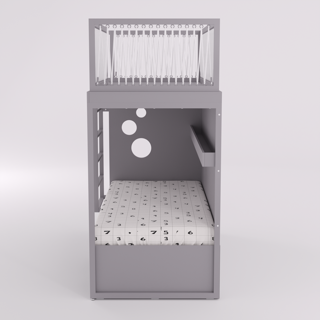 Mezanino com Cama 2 Gavetas e Nicho para Colchonete