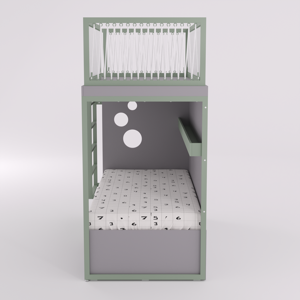Mezanino com Cama 2 Gavetas e Nicho para Colchonete
