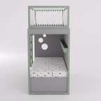 Mezanino com Cama 2 Gavetas e Nicho para Colchonete