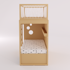 Mezanino com Cama 2 Gavetas e Nicho para Colchonete
