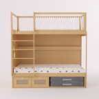 Mezanino com Cama 2 Gavetas e Nicho para Colchonete