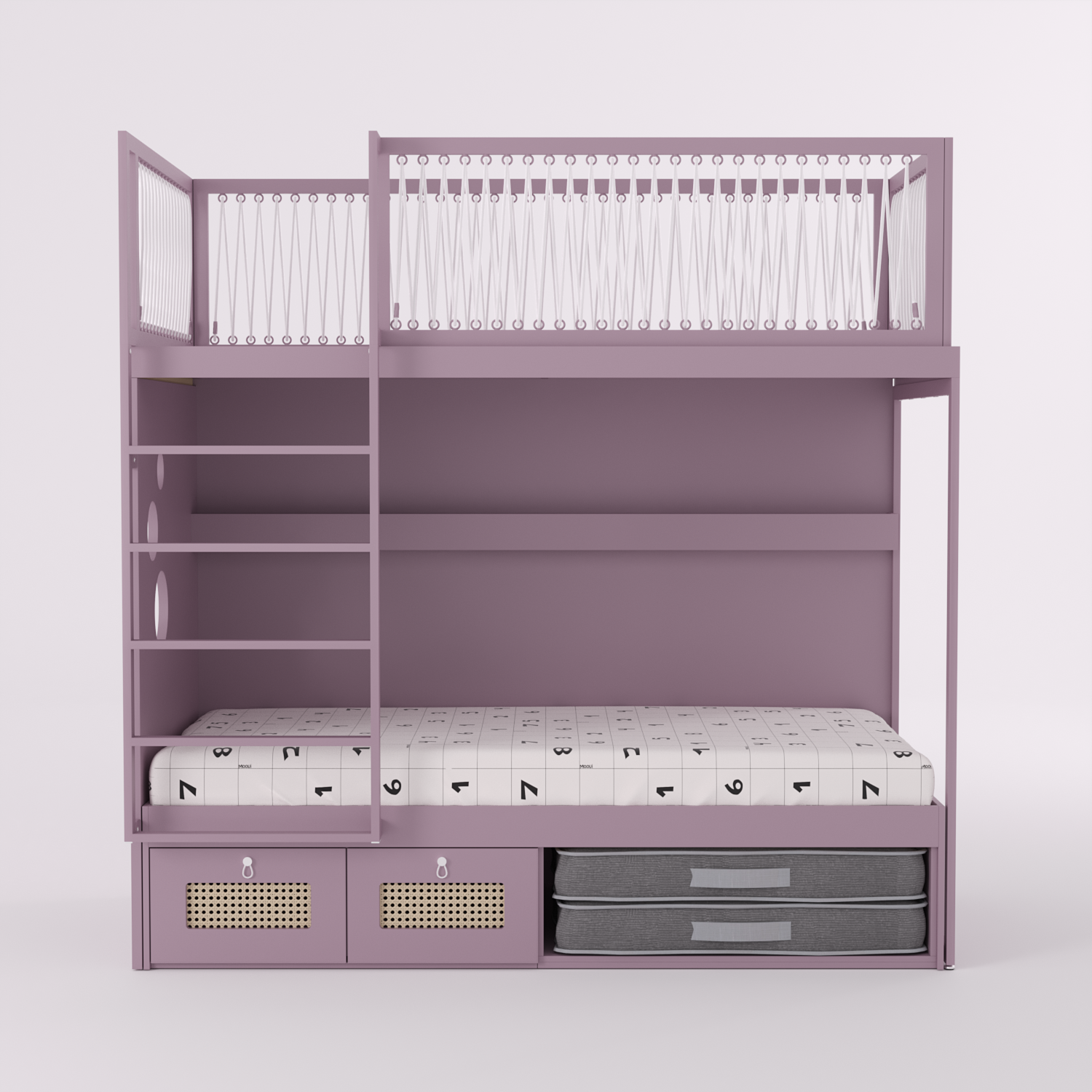 Mezanino com Cama 2 Gavetas e Nicho para Colchonete