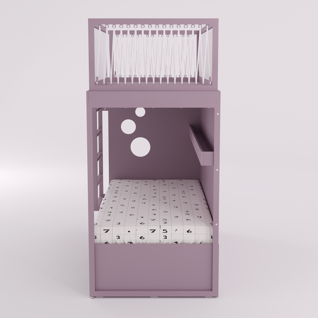 Mezanino com Cama 2 Gavetas e Nicho para Colchonete