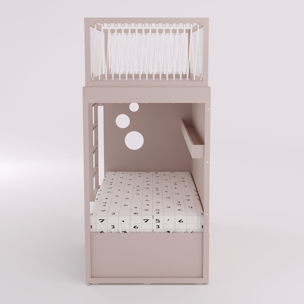 Mezanino com Cama 2 Gavetas e Nicho para Colchonete