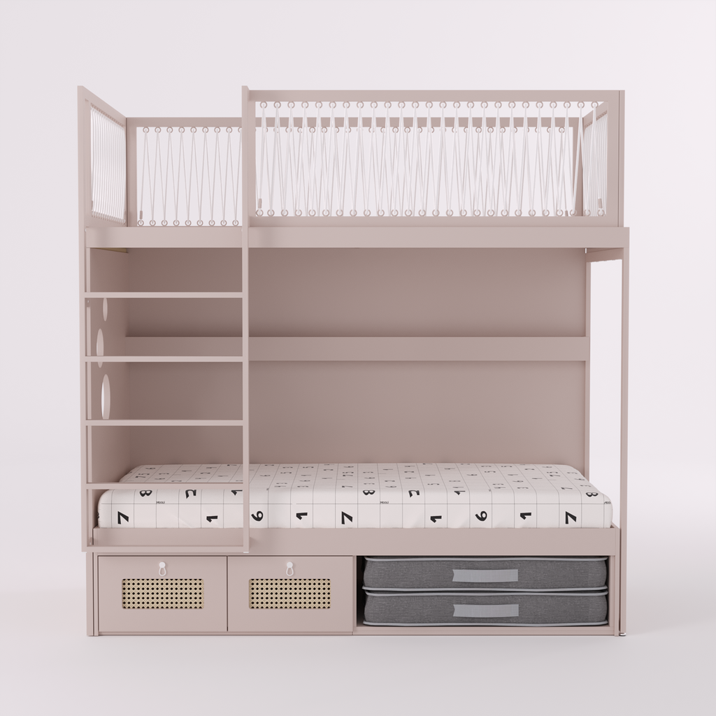 Mezanino com Cama 2 Gavetas e Nicho para Colchonete