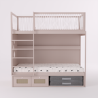 Mezanino com Cama 2 Gavetas e Nicho para Colchonete