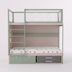 Mezanino com Cama 2 Gavetas e Nicho para Colchonete