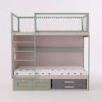 Mezanino com Cama 2 Gavetas e Nicho para Colchonete