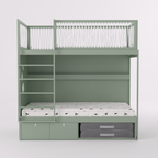 Mezanino com Cama 2 Gavetas e Nicho para Colchonete