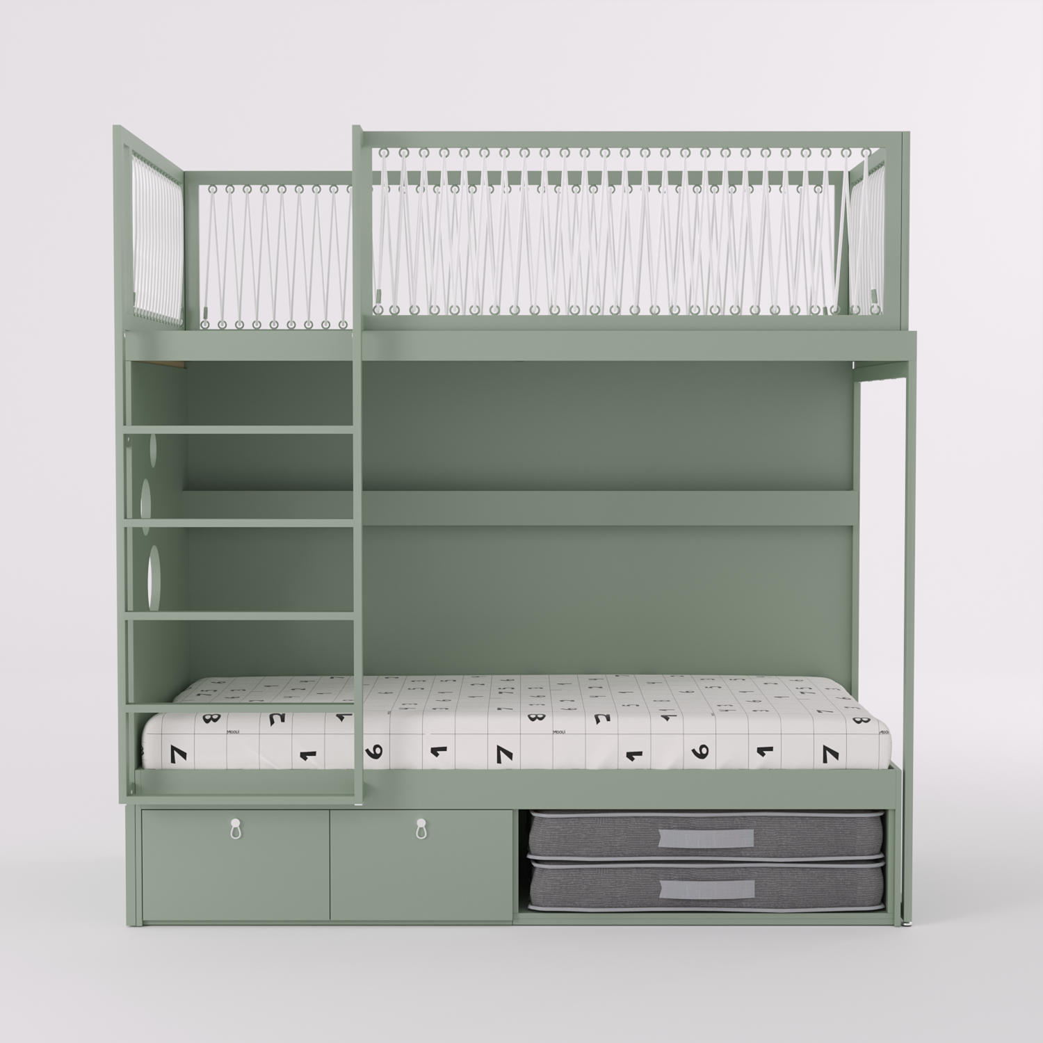 Mezanino com Cama 2 Gavetas e Nicho para Colchonete