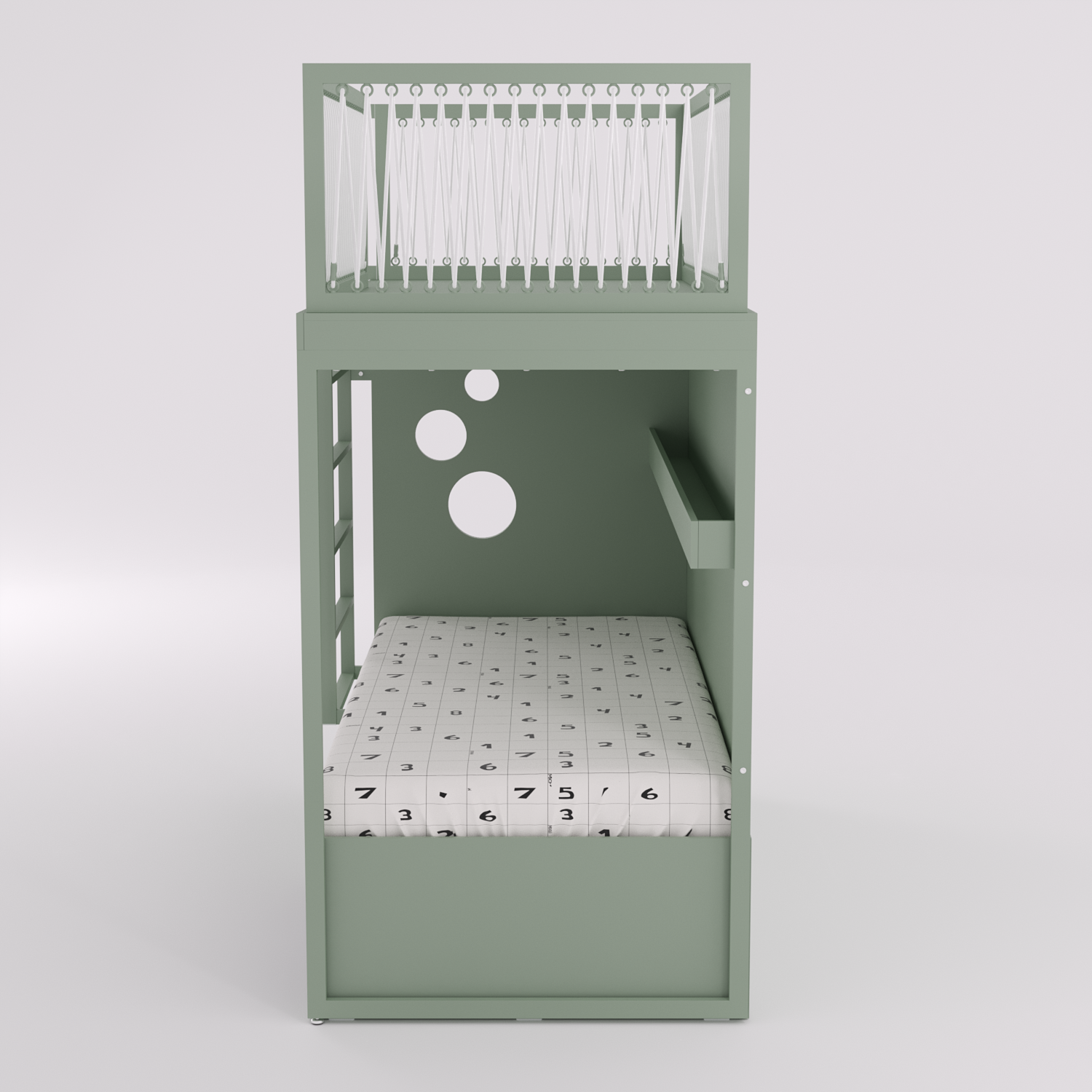 Mezanino com Cama 2 Gavetas e Nicho para Colchonete