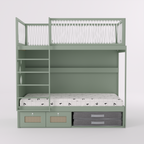 Mezanino com Cama 2 Gavetas e Nicho para Colchonete