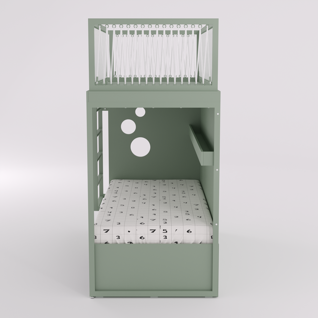 Mezanino com Cama 2 Gavetas e Nicho para Colchonete