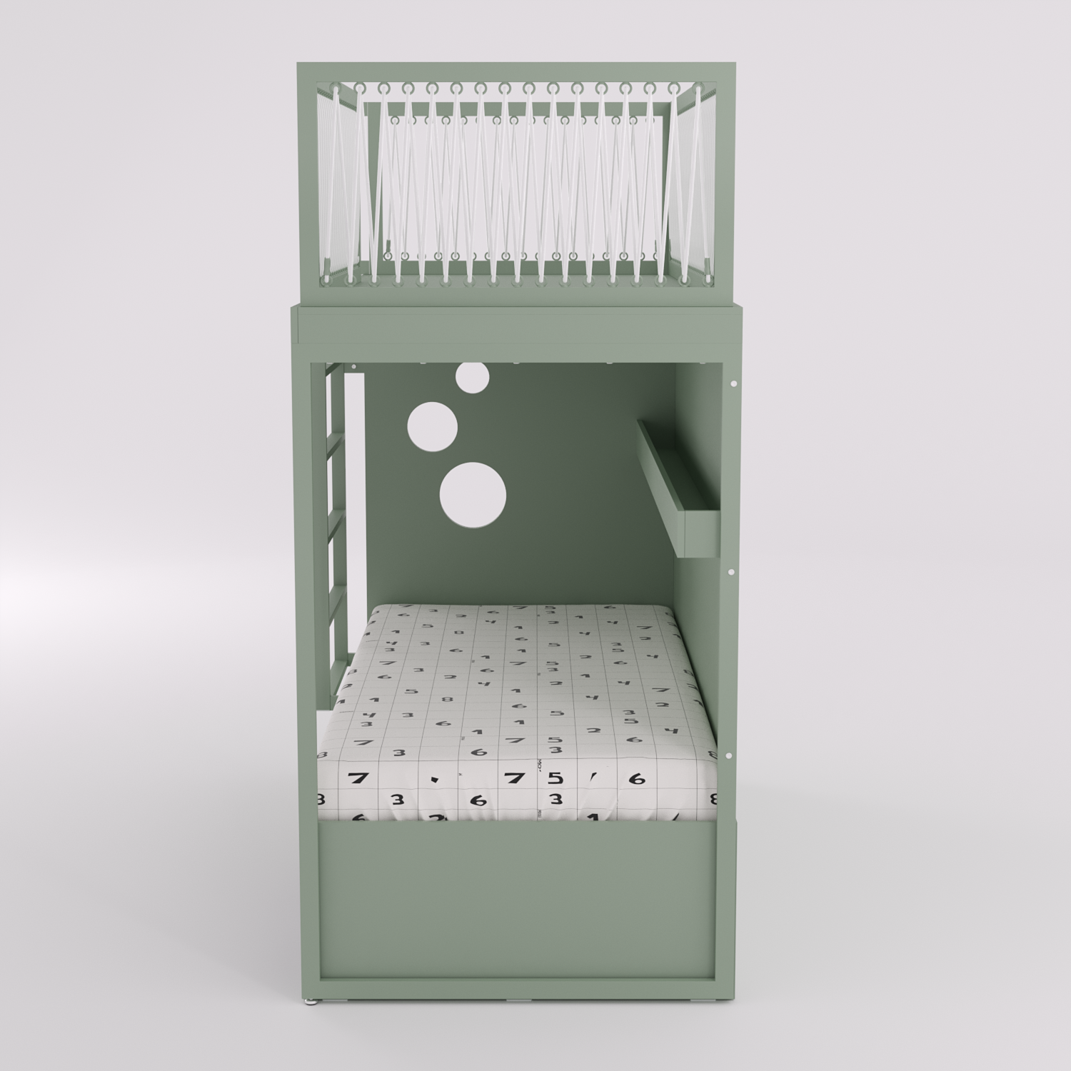 Mezanino com Cama 2 Gavetas e Nicho para Colchonete