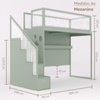 Mezanino com Escada Gavetões