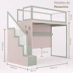 Mezanino com Escada Gavetões