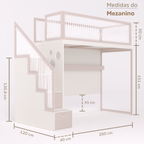 Mezanino com Escada Gavetões