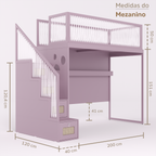 Mezanino com Escada Gavetões