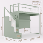 Mezanino com Escada Gavetões