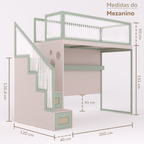 Mezanino com Escada Gavetões