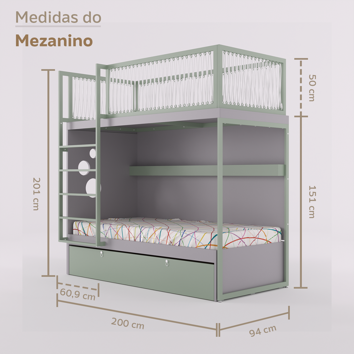 Mezanino com Bicama
