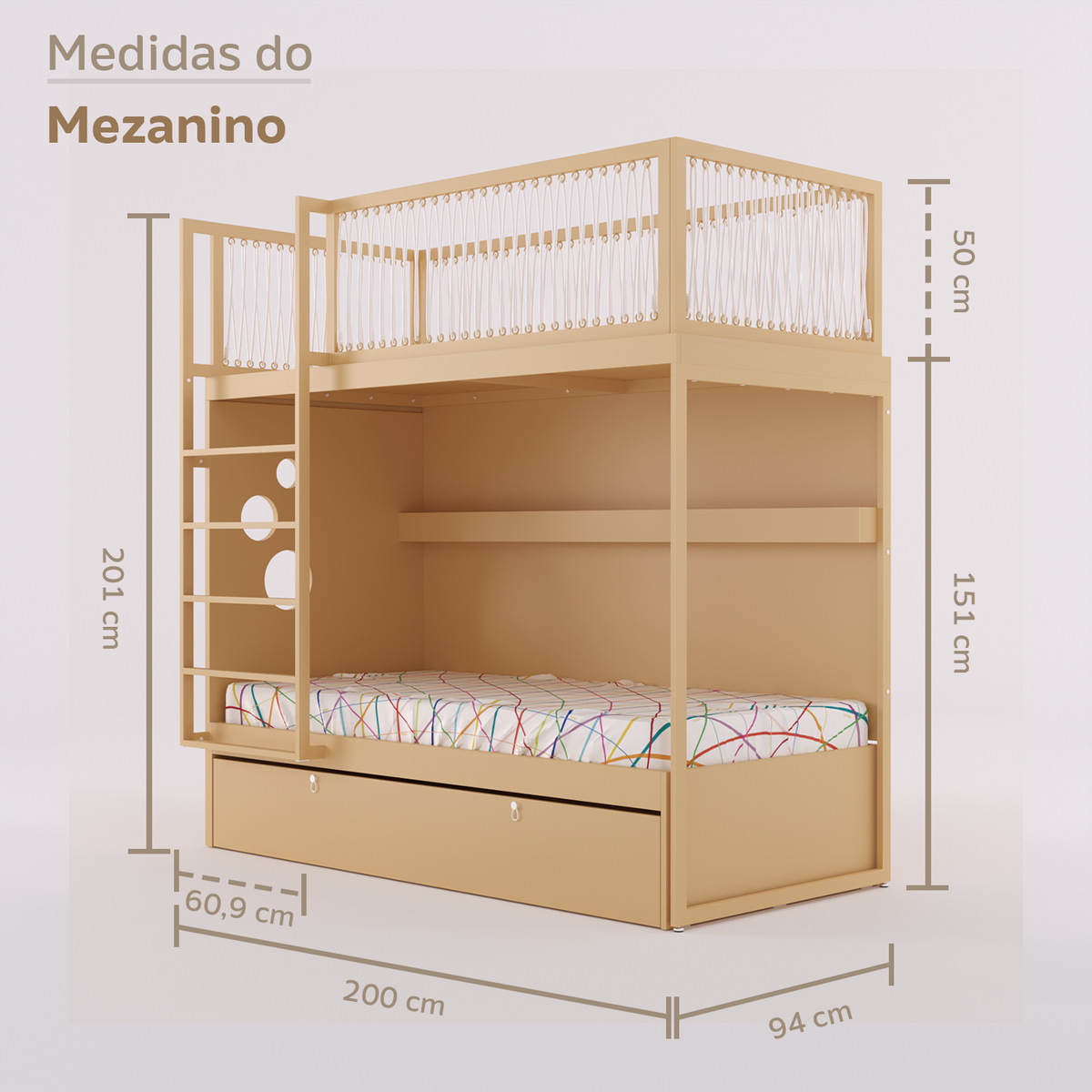Mezanino com Bicama